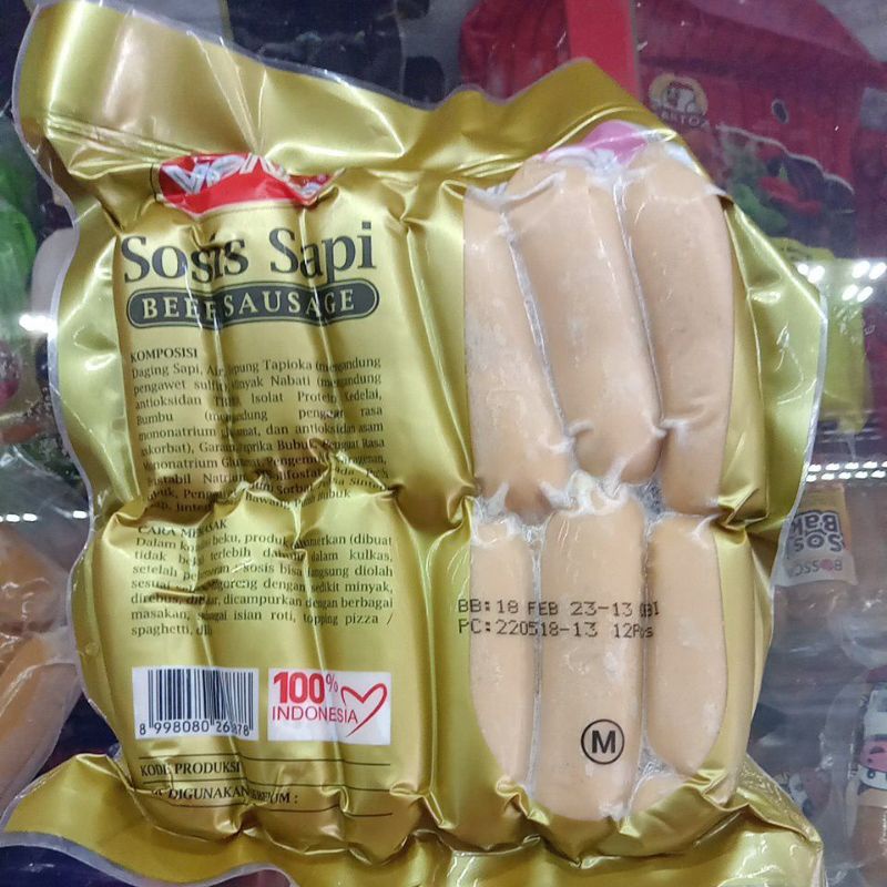 Yona Sosis Bakar Beef Sausage Isi 12pcs 500G