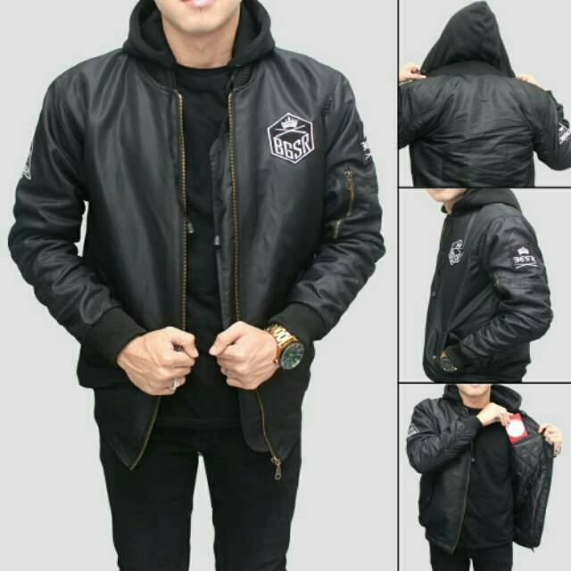 Jaket bomber hoodie &amp; jaket bomber &amp; jaket pria &amp; jaket bomber bgsr