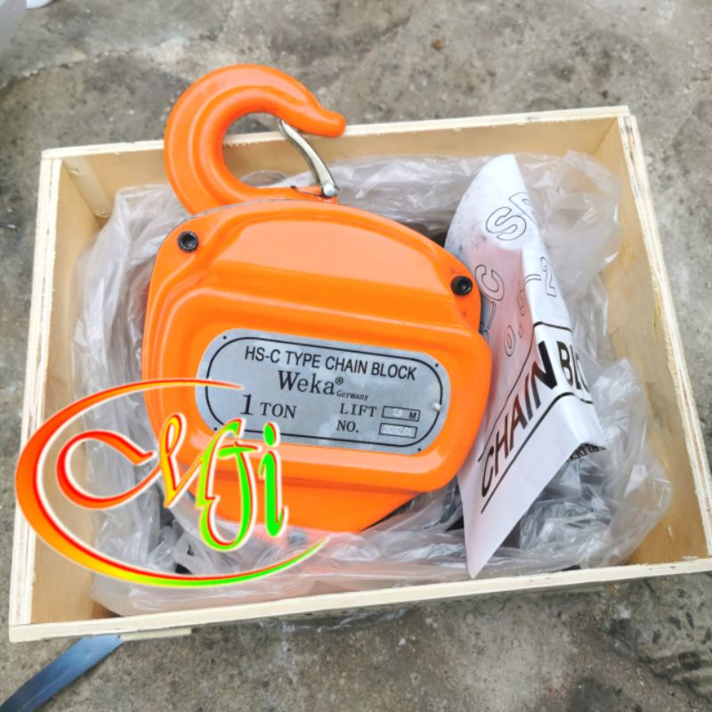 Chain Block 1 Ton × 15 Meter Weka Germany Takel Katrol Keretan 1 Ton 15 Meter