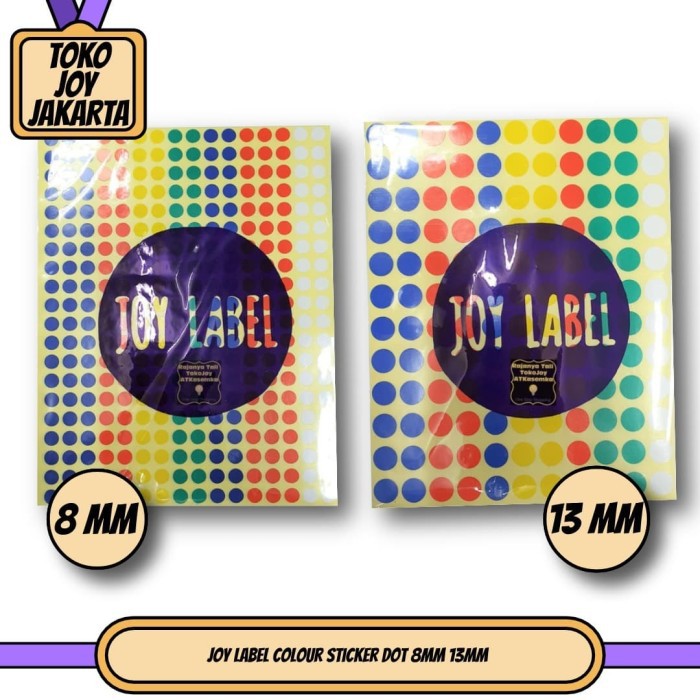 

Joy Label Colour Sticker Dot 8mm 13mm Bukan Tom Jerry 97 114