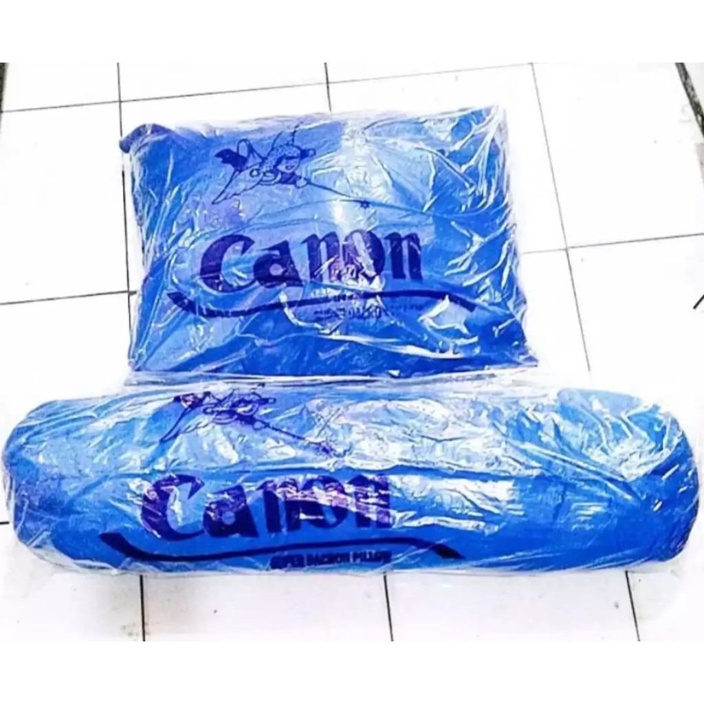 [ MURAH ] 1 SET BANTAL KEPALA DAN GULING MERK CANON BAHAN DAKRON WARNA RANDOM