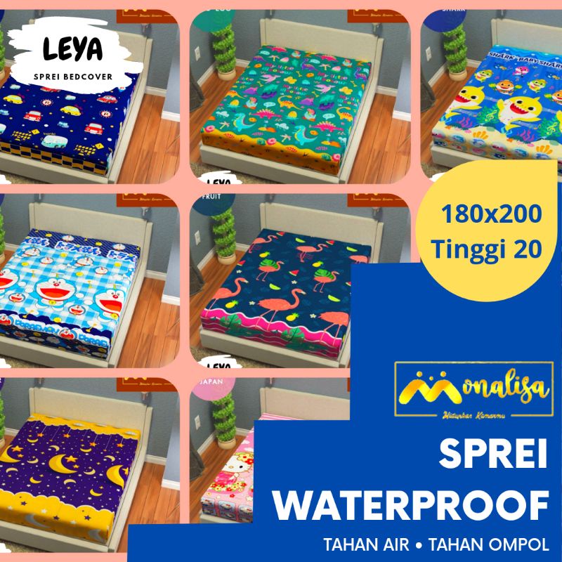 MONALISA Sprei Waterproof 180x200 King Size anti ompol-1