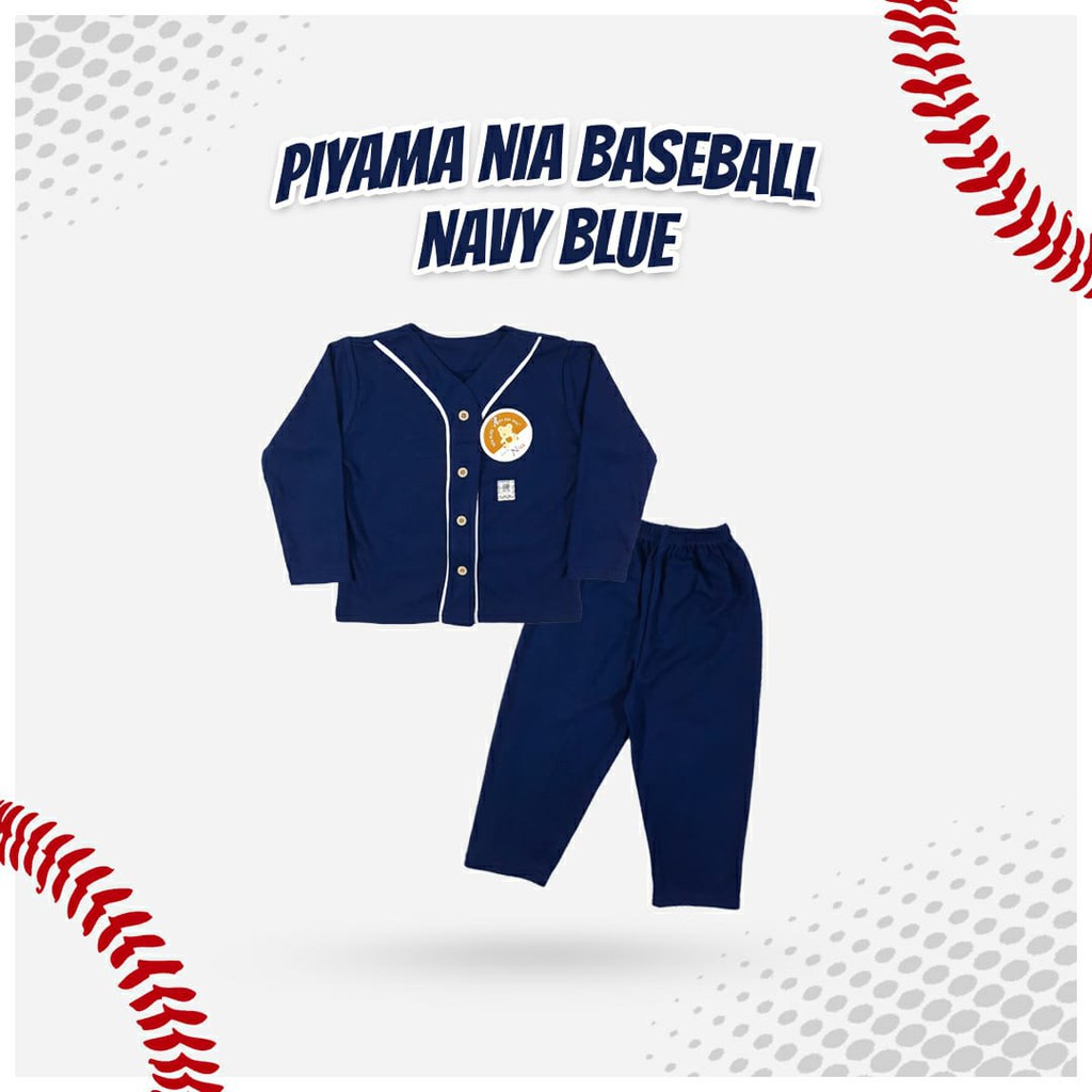 Promo !! PIYAMA BAYI NIA PREMIUM BASEBALL//BAJU TIDUR BAYI LAKI-LAKI//PIYAMA BAYI MURAH