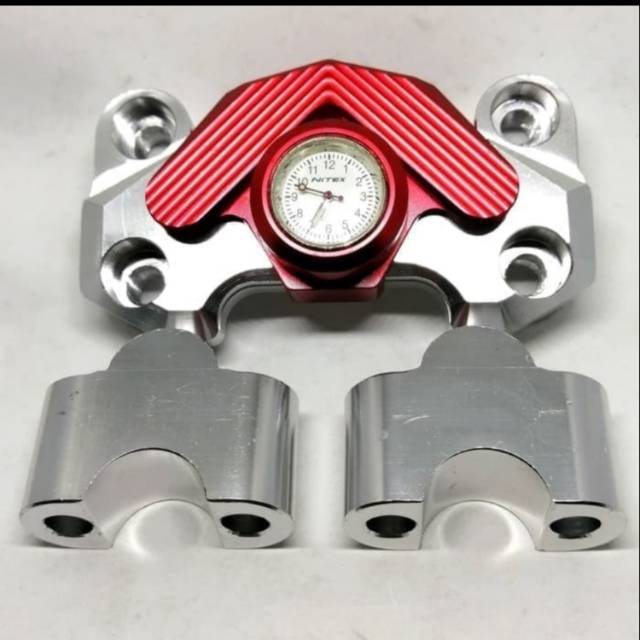 Pangkon Setir CNC Jam Motor Vixion Megapro Tiger Ninja Vario NMax PCX