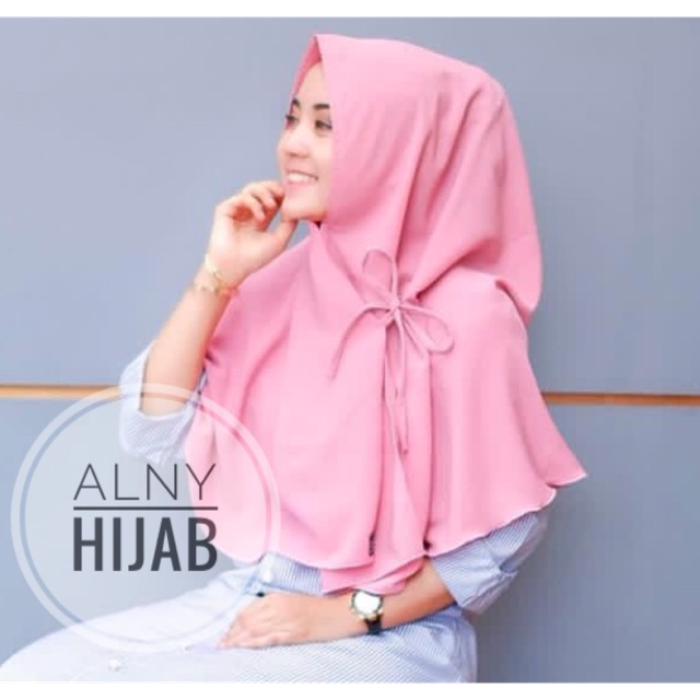 KHIMAR PET KOMBI 2 TONE YARA INSTAN KOMBINASI RUFFLE 