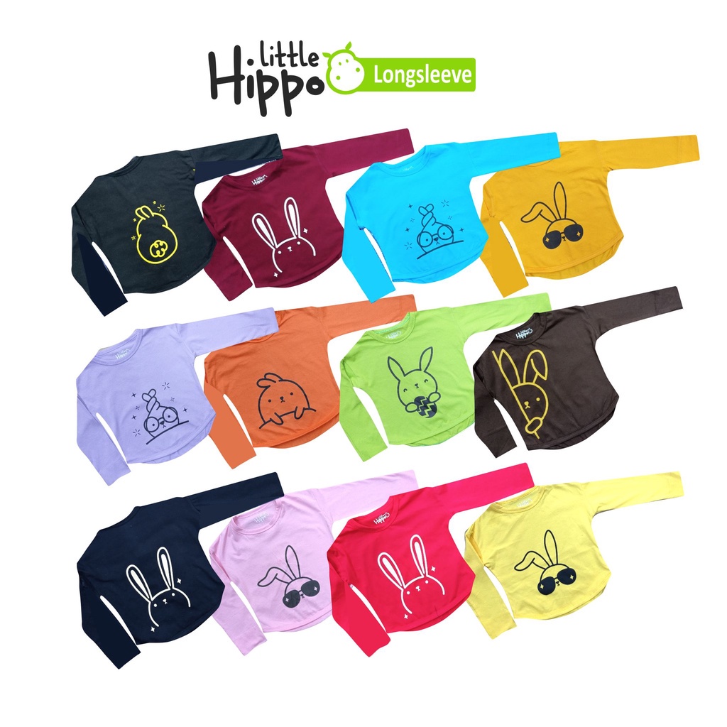 Baju Anak Long Sleeve Lengan Panjang Little Hippo / Kaos anak long sleeve Littlehippo Long Sleeve