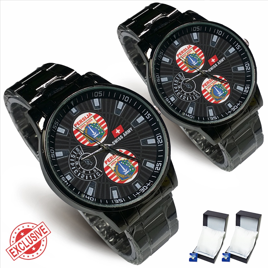 Jam Tangan Rantai Couple Logo PERSIJA (Cool)