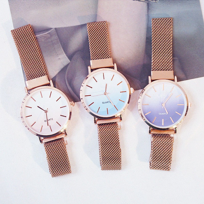 TERBARU! Jam Tangan Quartz Analog Fashion Wanita Romawi Strap Rantai Pasir Casual Analog Wanita