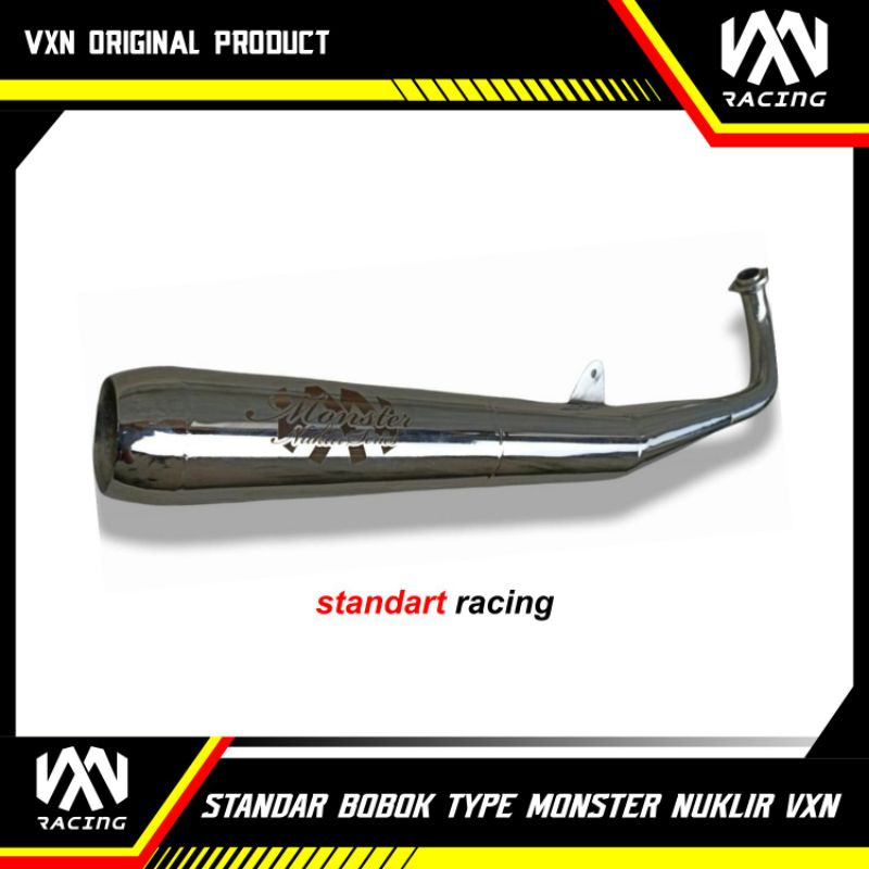 KNALPOT STANDAR RACING ORIGINAL VXN TIPE NUKLIR RX KING / SPESIAL FREE LASER NAMA