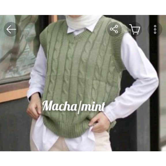 Rompi Rajut Wanita - Cable Vest || hijab . ootd