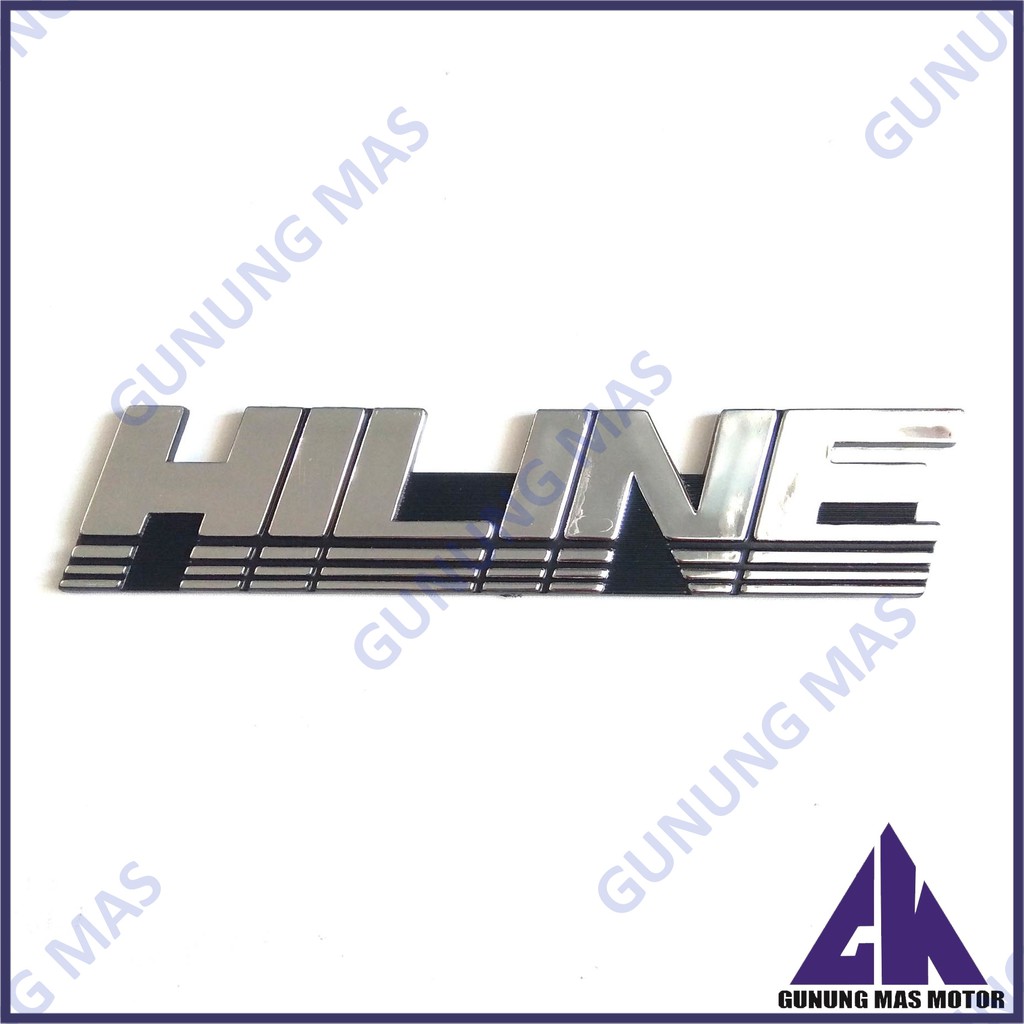 Emblem Logo Hiline Daihatsu Tulisan Angka Huruf Chrome Tempel