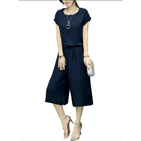 LFS - Jumpsuit Wanita Kulot yemia Jamsuit Playsuit Polos Pesta Kondangan Kerja