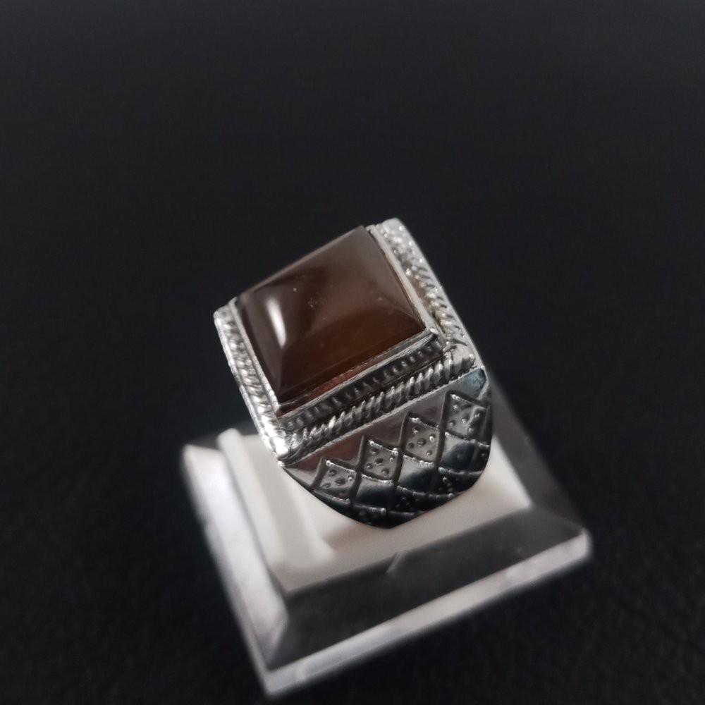 CINCIN BATU NATURAL FOSIL KAYU SECANG LANGKA EKSLUSIF