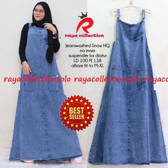 ADORA OVERALL / OVERALL JEANS SNOWBLUE / OVERALL KANTONG JEANS / OVERALL ROK JEANS