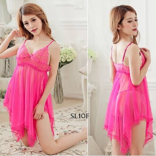 [PRODUK TERLARIS] SEXY LINGERIE PREMIUM MODERN SLEEP WEAR JUMBO FUSHIA SL10F