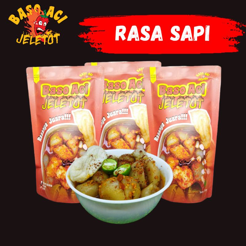 

Makanan Enak / Cemilan Murah / Baso Aci / Boci Jeleteot Rasa Sapi