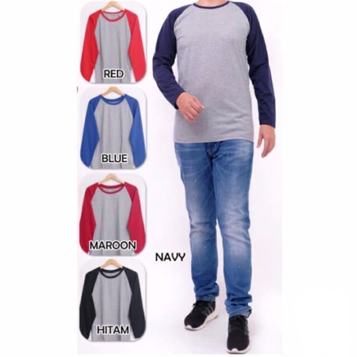 Juan c19 _ KAOS RAGLAN PRIA | KAOS PRIA LENGAN PANJANG | KAOS PRIA | Kaos Jumbo | Big Size