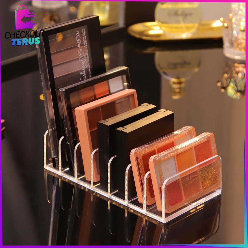 CT K41 K44 Rak Akrilik Kosmetik 7 Grid Tempat Penyimpanan Make Up Rak Kosmetik Acrylic Cosmetic Organizer