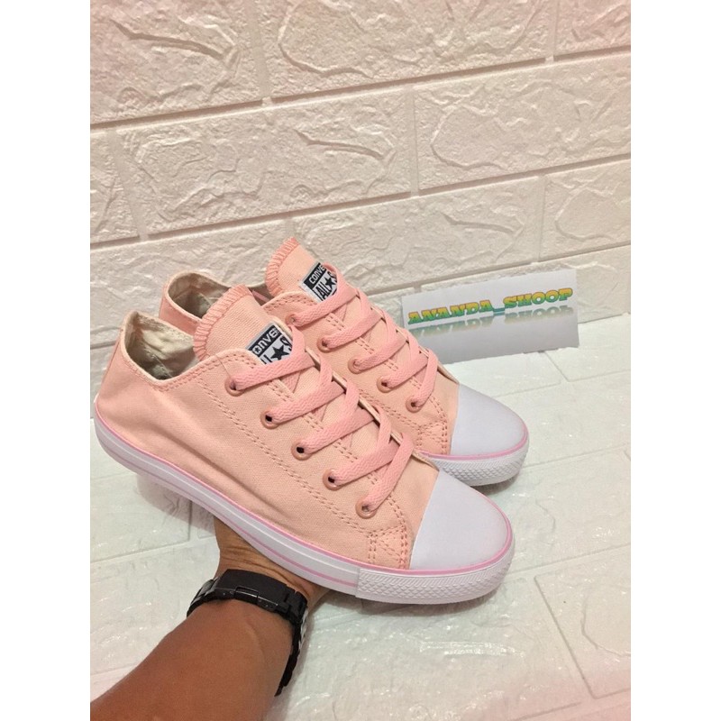 TERBARU!!!Sepatu sneaker ct peach pink+box