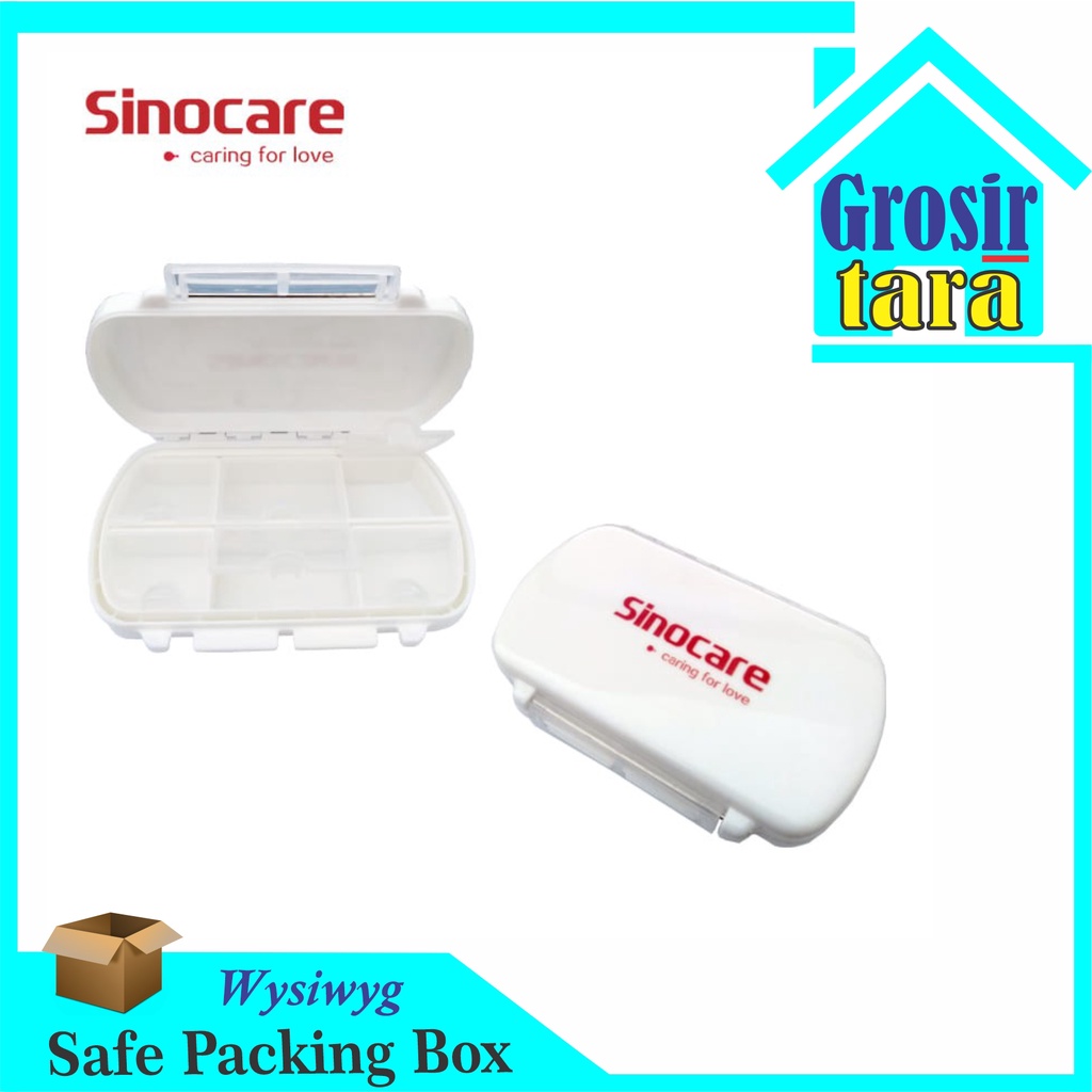 SINOCARE MEDICINE TABLET PILL BOX TEMPAT KOTAK OBAT HARIAN