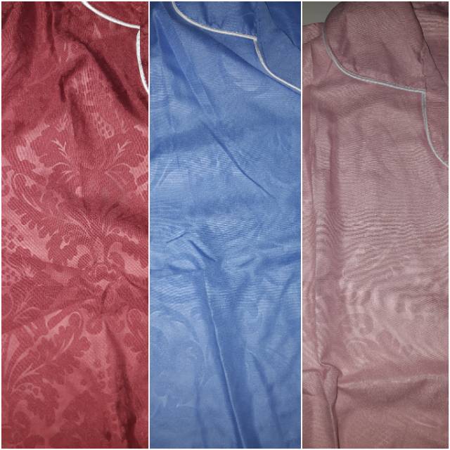 Baju Tidur Wanita/Cewek Piyama Pajamas Satin Embos Jumbo Big Size Murah