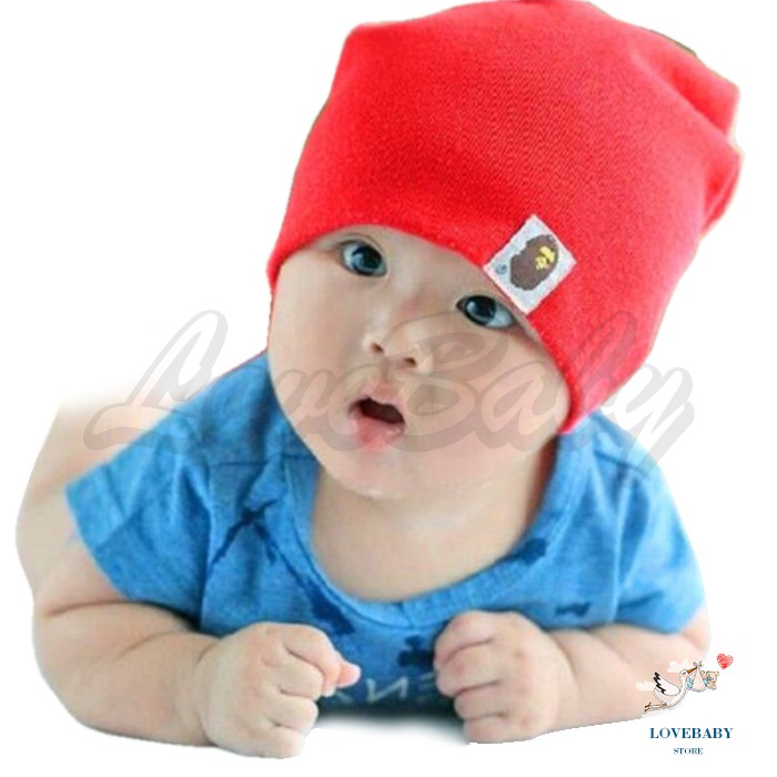 [1KG 20PCS] LBS Topi Kupluk Bayi Anak Unisex Lucu Polos Impor