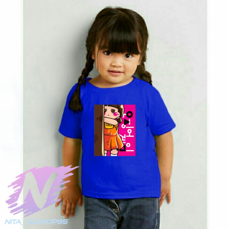 baju boneka squid game kaos anak squid game karakter boneka