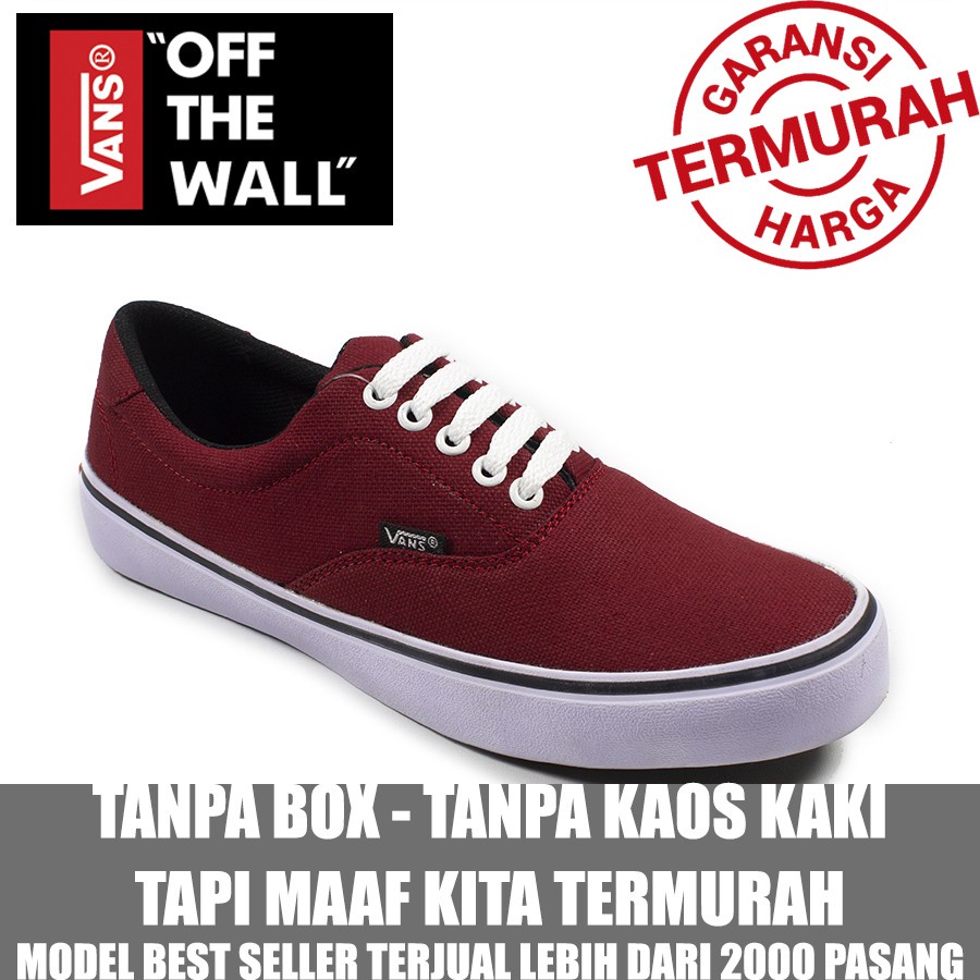 Big Sale!! Sepatu Vans Casual Pria Era Authentic Oldscull Hitam/Marun /Navy/Abu sekolah