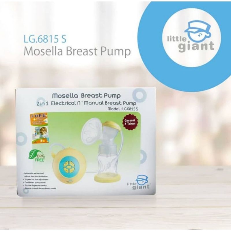 Mosella Breast Pump 2 in 1 electric 'N manual Pompa Asi