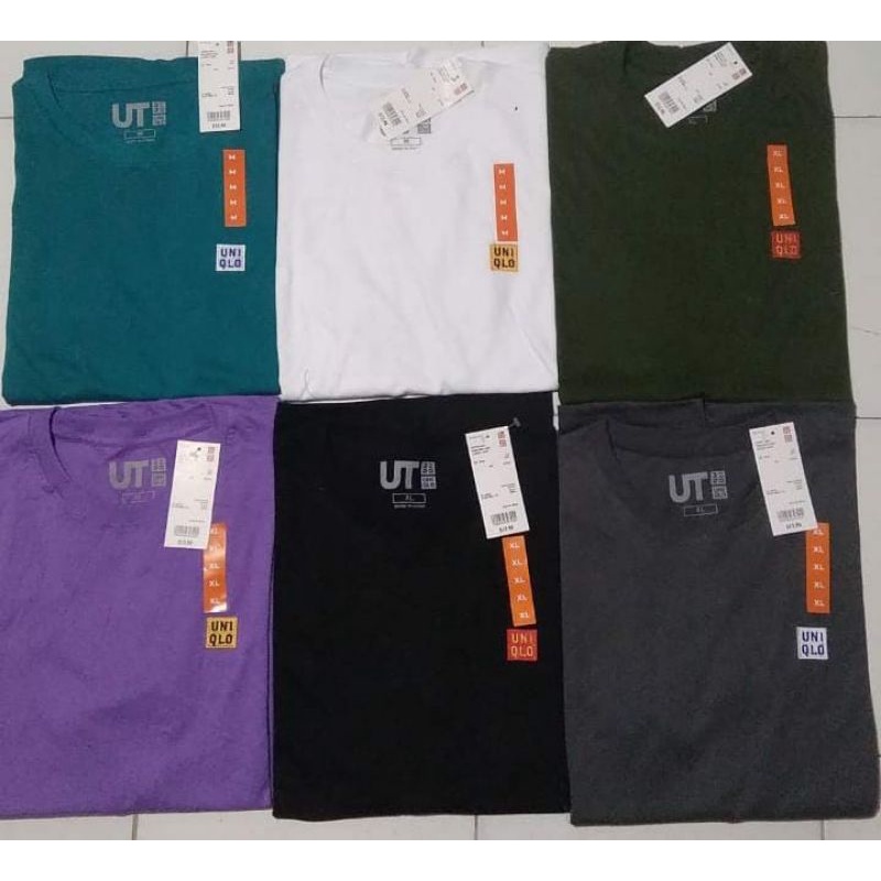 Kaos Uniqlo Lengan Pendek Pria / Kaos Distro Pria / Kaos Unisex Pria Wanita / Tshirt unisex pria wanita-Random