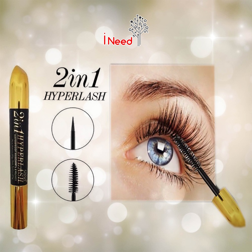 (INEED) (BPOM) SALSA 2 IN 1 HYPERLASH MASCARA / SALSA MASTER EYELINER BOLD