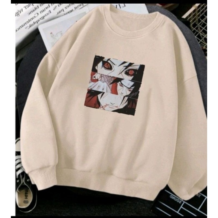 Crewneck pria wanita oversize anime naruto switer krewnek Japan Brand lokal Ori