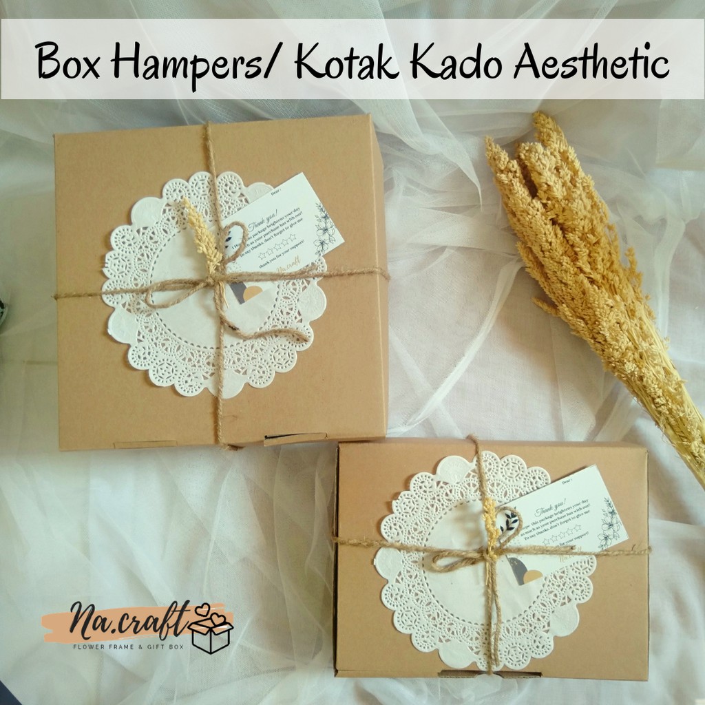 

Packaging Rustic Gift Box atau Hampers/Kotak Kado Aesthetic/Box Estetik/ Box Hampers/ Kardus Hampers