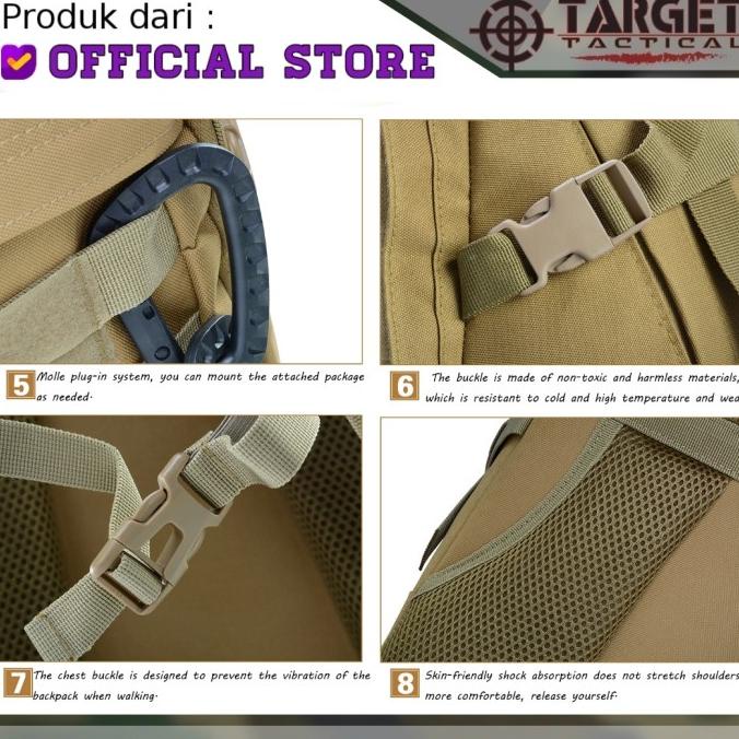 Tas Ransel Army Target Molle 7092 Gunung Hiking Import Original