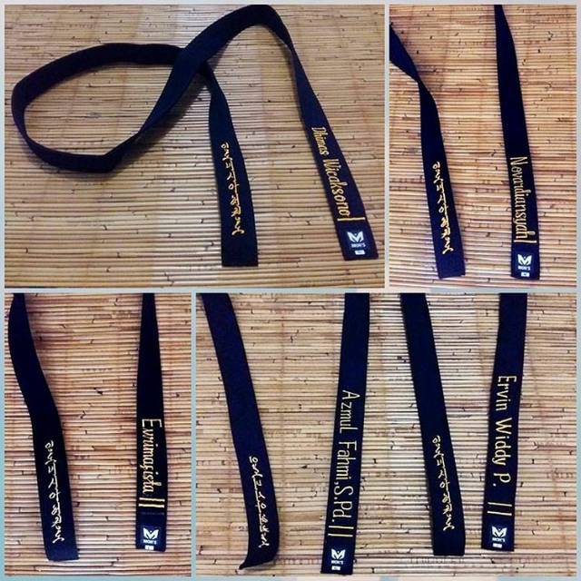 Bordir Nama Sabuk Taekwondo (Hanya Bordir TIDAK TERMASUK SABUK)