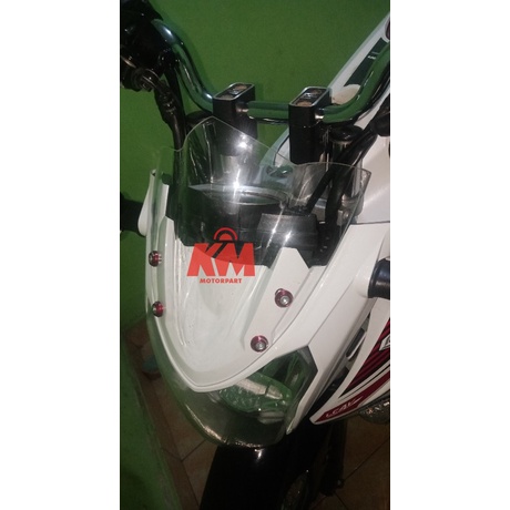 Visor Windshield Yamaha Vixion Lama Old NVL 2012 2013 2014 2015 Hitam - Putih Bening