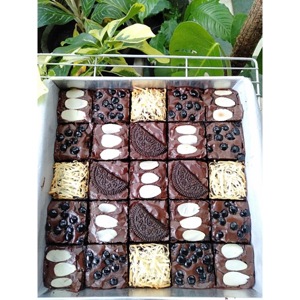 

fudgy brownies/brownies panggang/brownies sekat