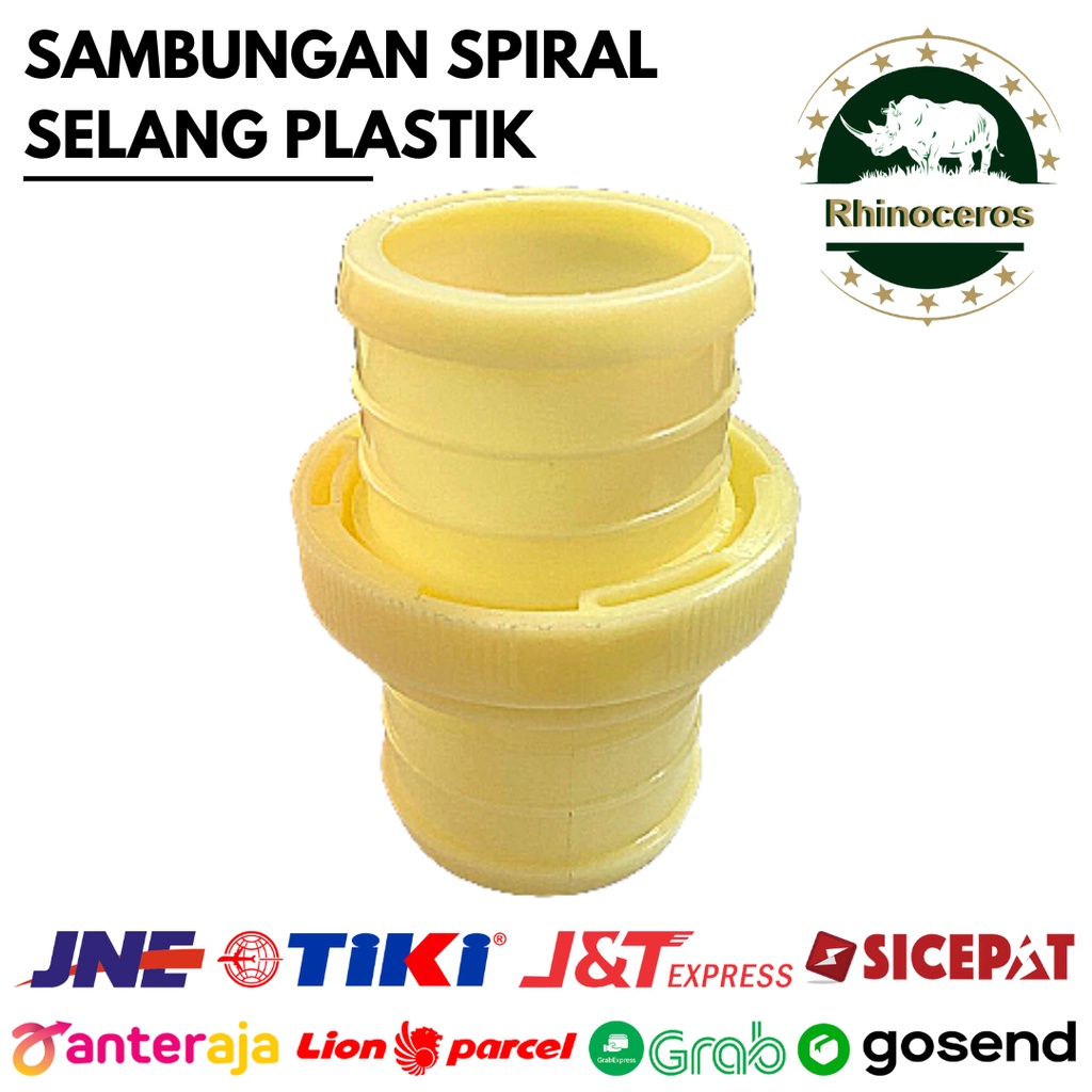 Sambungan Spiral Plastik Selang Irigasi Sambungan Drip 2- 4Inch