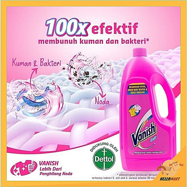 ORIGINAL Vanish Cair Penghilang Noda BOTOL 1 Liter / Vanish Cair Pink 1000ml / HELLOMARTID