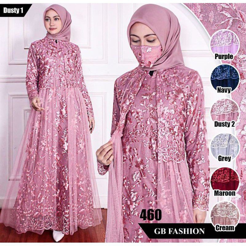 Gamis brukat tutu gb fashion