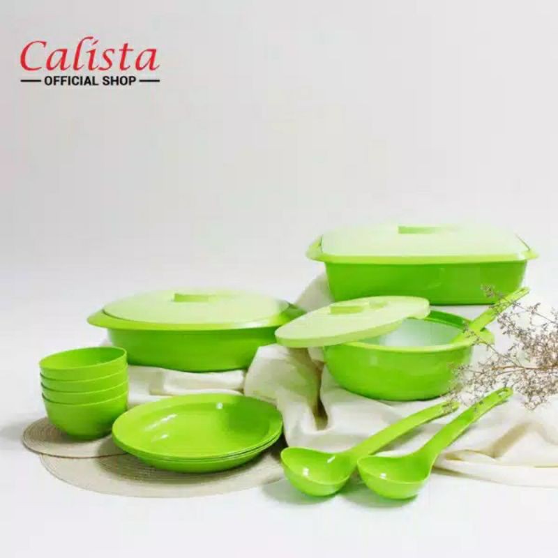 Calista orchid 12 set Prasmanan set plastik tebal