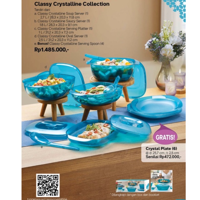 Promo tuperware bulan juni 2021 Wadah saji clasy kristal set