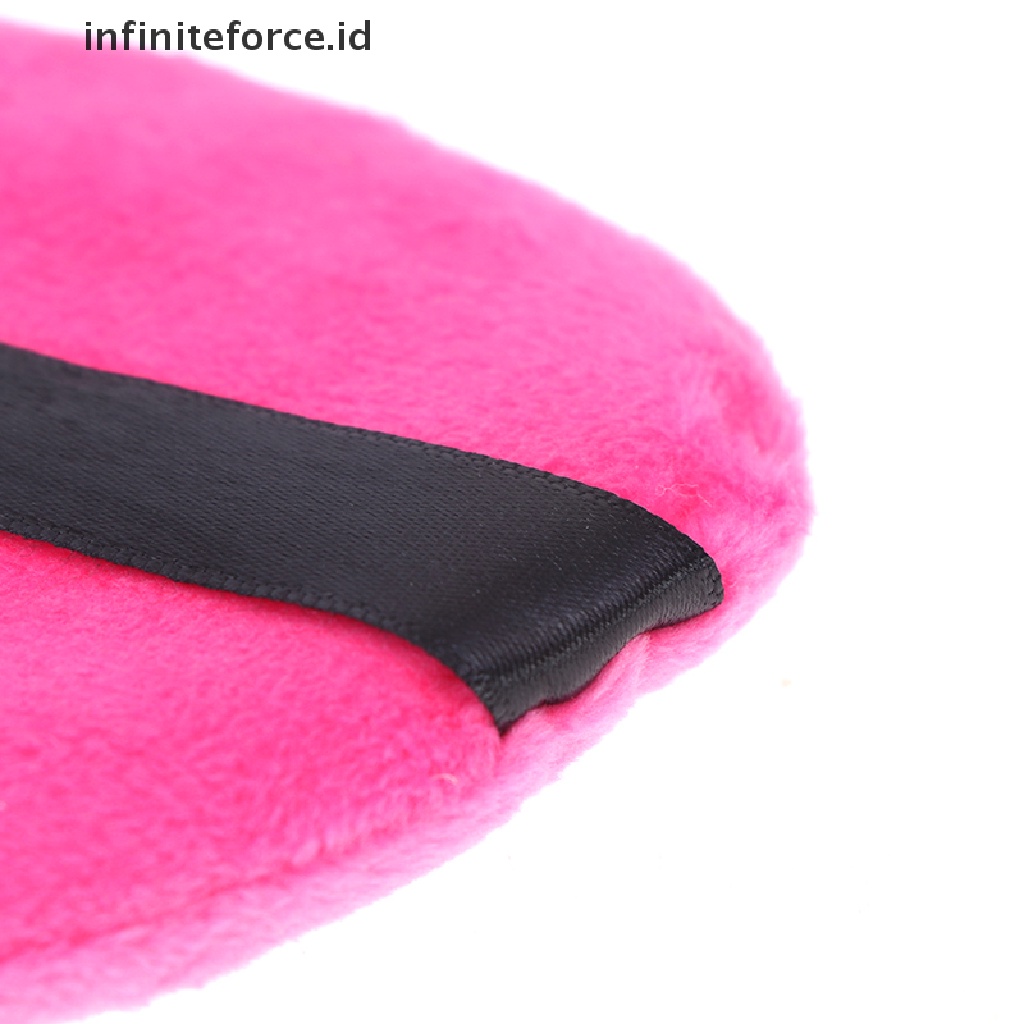 Infiniteforce.id Spons Puff Mini Bentuk Tetesan Air Bahan Katun Satin Velvet Untuk Makeup / Kosmetik Wanita