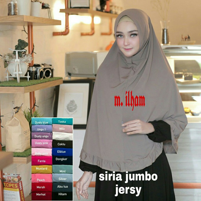 Dijual JILBAB INSTAN SIRIA JUMBO ORIGINAL M ILHAM   SYARI INSTAN NON PAD Murah