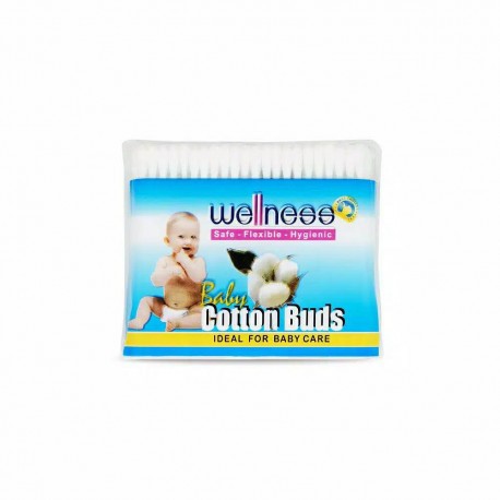 Cotton Buds Wellness 100pcs / Cotton Bud Cotta 100pcs Korek Kuping Permbersih Telinga Bayi Swabs