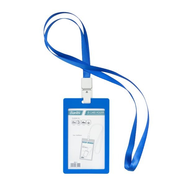 

Bantex ID Card Holder Larnyard 54x90mm Portarit Cobalt Blue #8865 11 / Name Tag Bantex Sekolah Kantor - Satuan