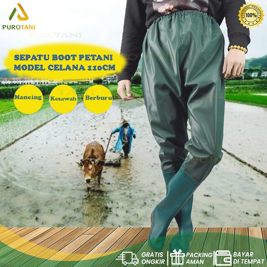 Sepatu Boots Celana Petani Sawah Panjang 110 Cm Boot Sepinggang Sepatu Sawah Boot Karet Sawah