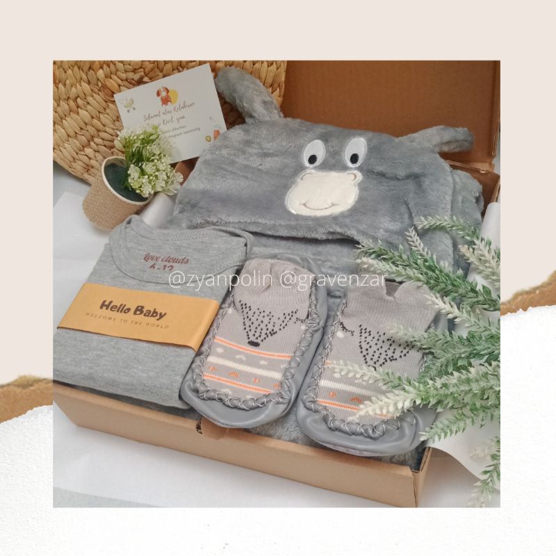 Hampers Selimut Premium | Kado Lahiran-HS-Premium Abu