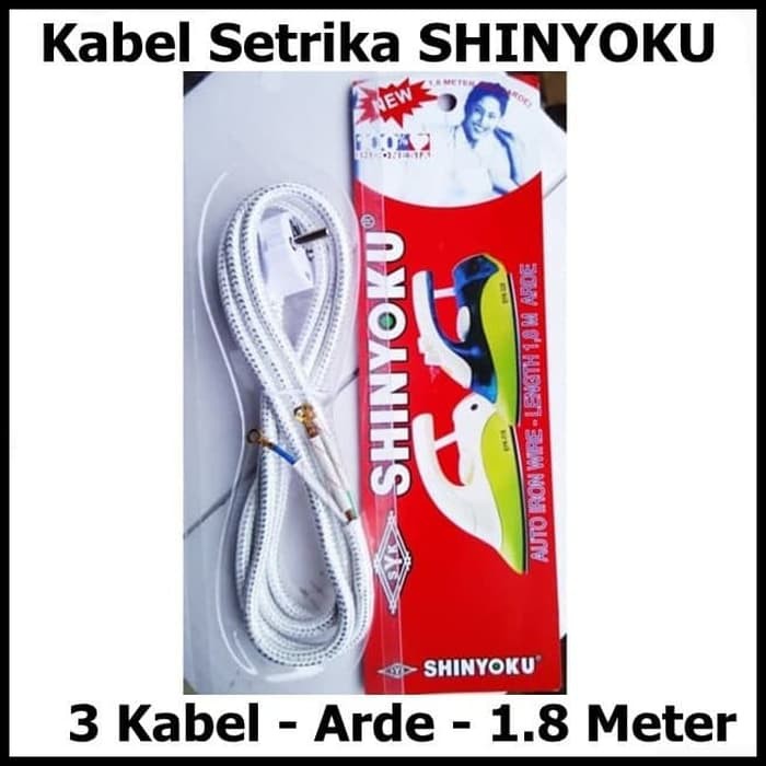 Kabel Setrika Gosokan Arde Shinyoku 1.8 meter SNI isi 3 Kabel