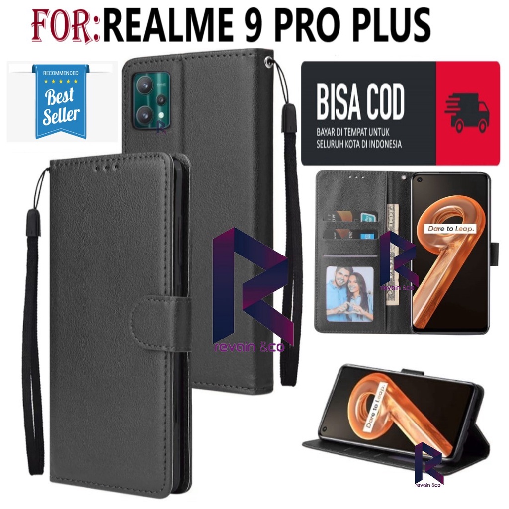 NEW REALME 9 PRO PLUS FLIP COVER CASE DOMPET CASING FLIP WALLET LEATHER KULIT PREMIUM SARUNG BUKA TUTUP FLIP CASE REALME 9 PRO PLUS